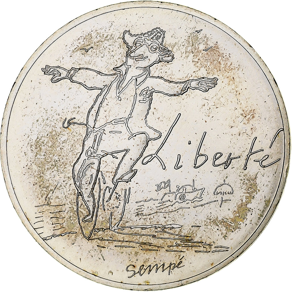France, 10 Euro, Liberté Eté Sempé, 2014, Paris, MS(63), Silver