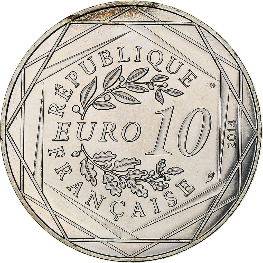 France, 10 Euro, Liberté Printemps Sempé, 2014, MS(63), Silver, Gadoury:EU717