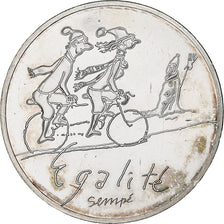 France, 10 Euro, Egalité Hiver Sempé, 2014, Paris, MS(63), Silver