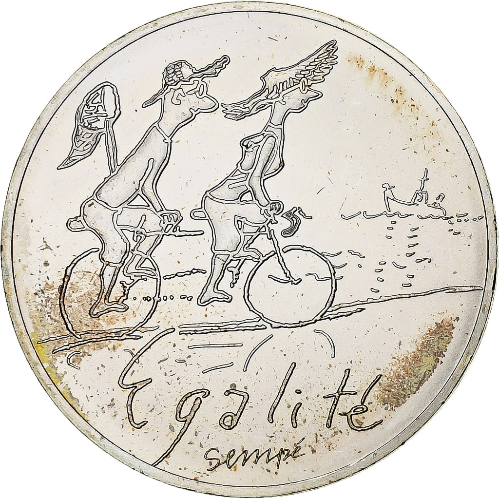 France, 10 Euro, 2014, Sempé Égalité Été, MS(63), Silver