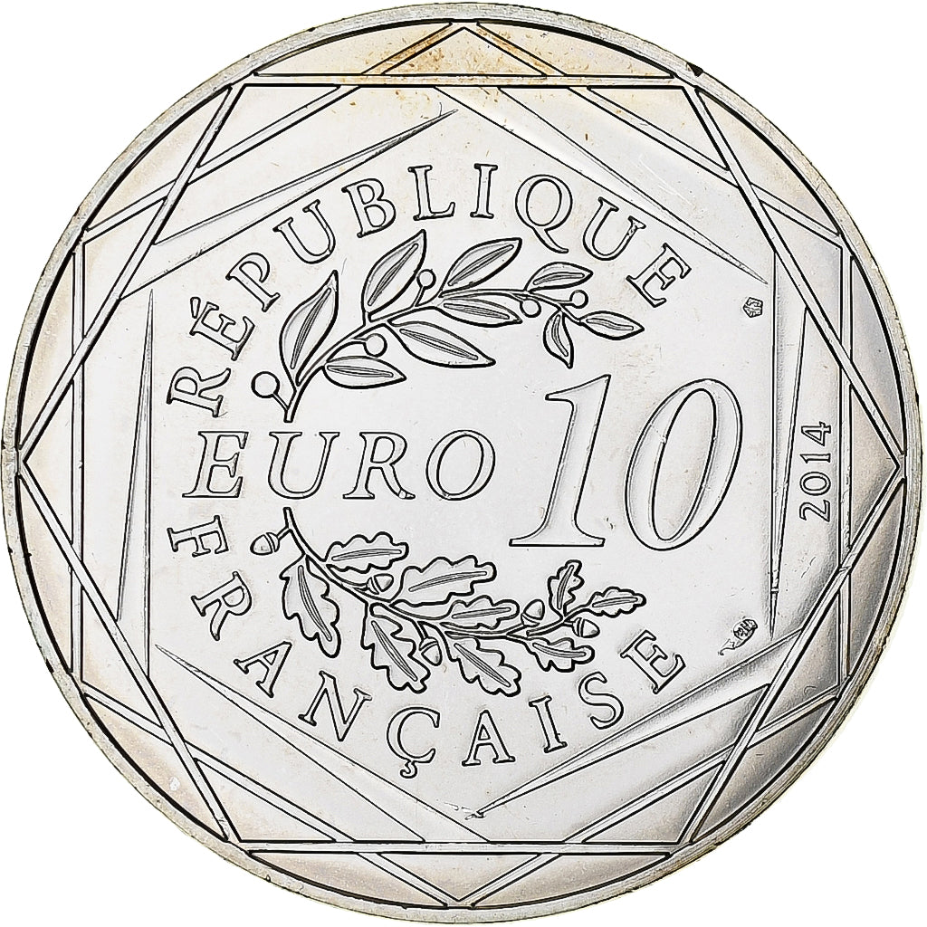 France, 10 Euro, 2014, Sempé Égalité Été, MS(63), Silver