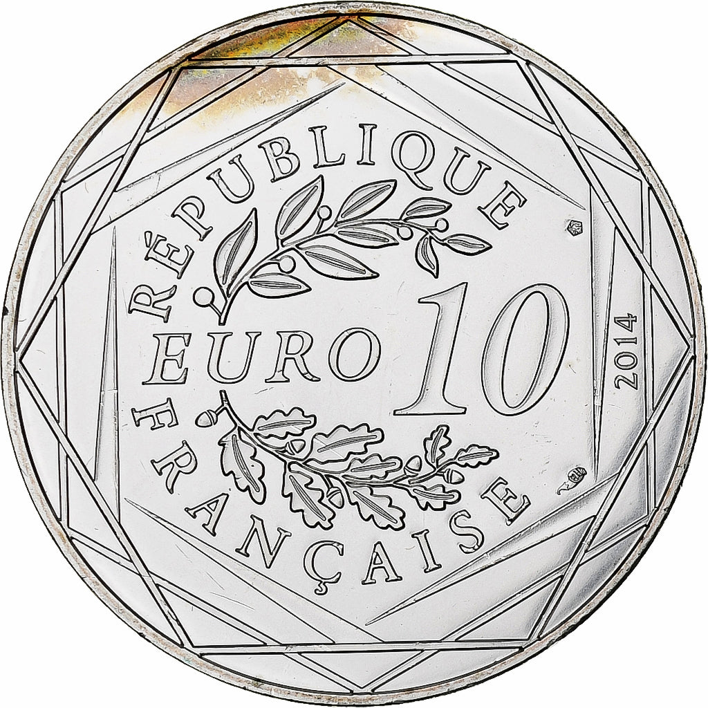 France, 10 Euro, Fraternité Automne Sempé, 2014, Paris, MS(63), Silver