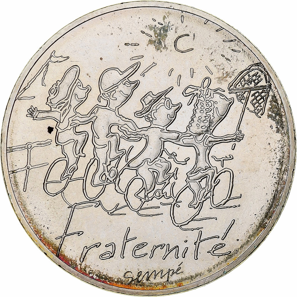 France, 10 Euro, Monnaie de Paris, Sempé - Été - Fraternité, 2014, MS(63)
