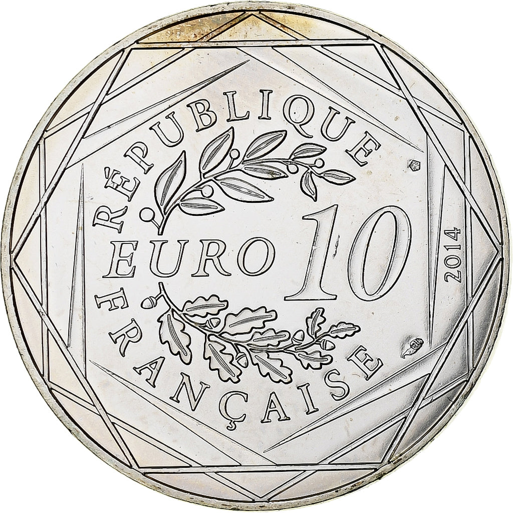France, 10 Euro, Monnaie de Paris, Sempé - Été - Fraternité, 2014, MS(63)