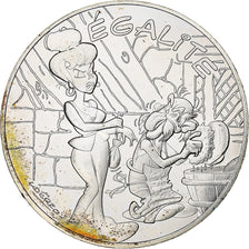 Francia, 10 Euro, Astérix Égalité (La zizanie), 2015, Paris, B.D, SC, Plata