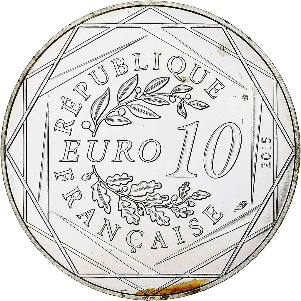 Francia, 10 Euro, Astérix Égalité (La zizanie), 2015, Paris, B.D, SC, Plata