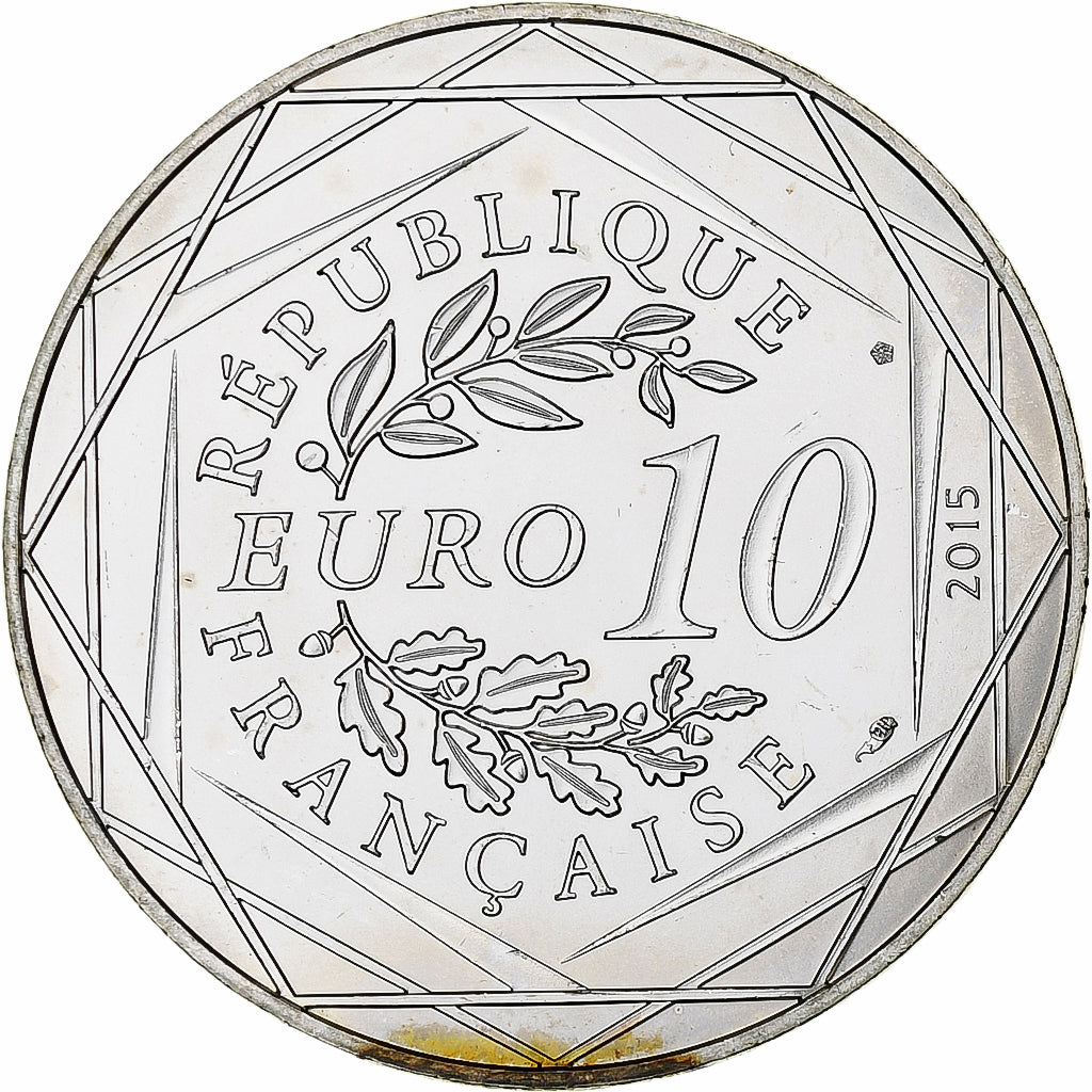 France, 10 Euro, Egalité, Druide, 2015, Paris, MS(63), Silver