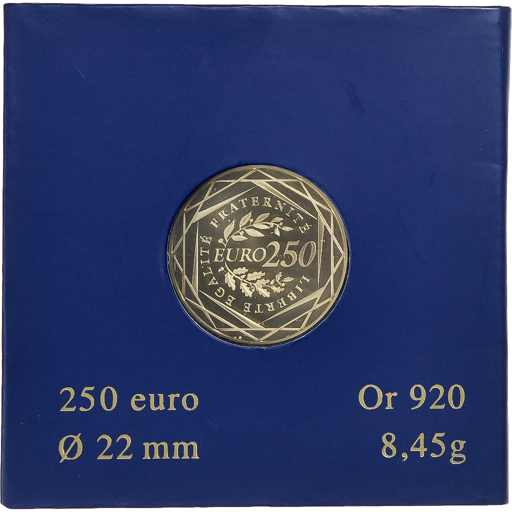 França, Monnaie de Paris, 250 Euro, 2009, Paris, FDC, MS(65-70), Dourado