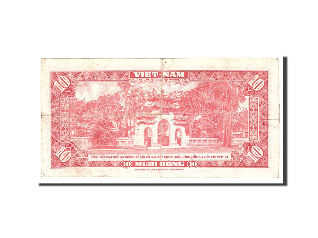Banconote, Vietnam del Sud, 10 D<ox>ng, 1962, KM:5a, Undated, BB