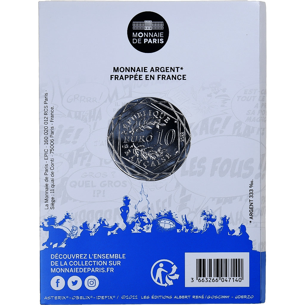 Francja, 10 Euro, 2022, Monnaie de Paris, Astérix - Sens de la Fête