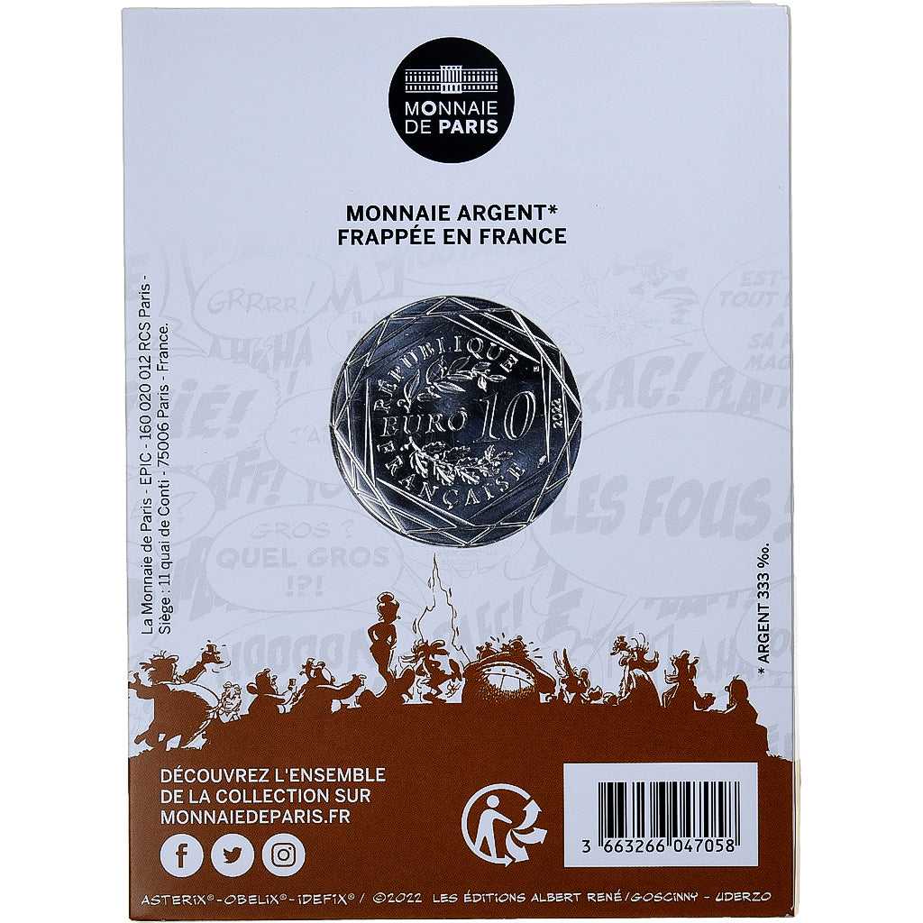 Francia, 10 Euro, 2022, Monnaie de Paris, Astérix - Irréductibilité, FDC