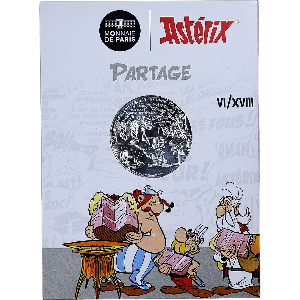 France, 10 Euro, 2022, Monnaie de Paris, Astérix - Partage, MS(65-70), Silver