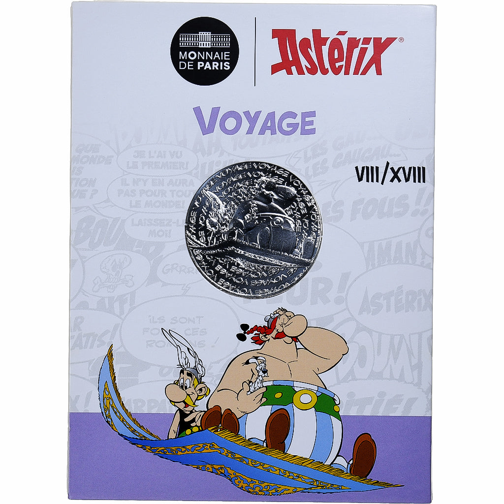 France, 10 Euro, 2022, Monnaie de Paris, Astérix - Voyage, MS(65-70), Silver