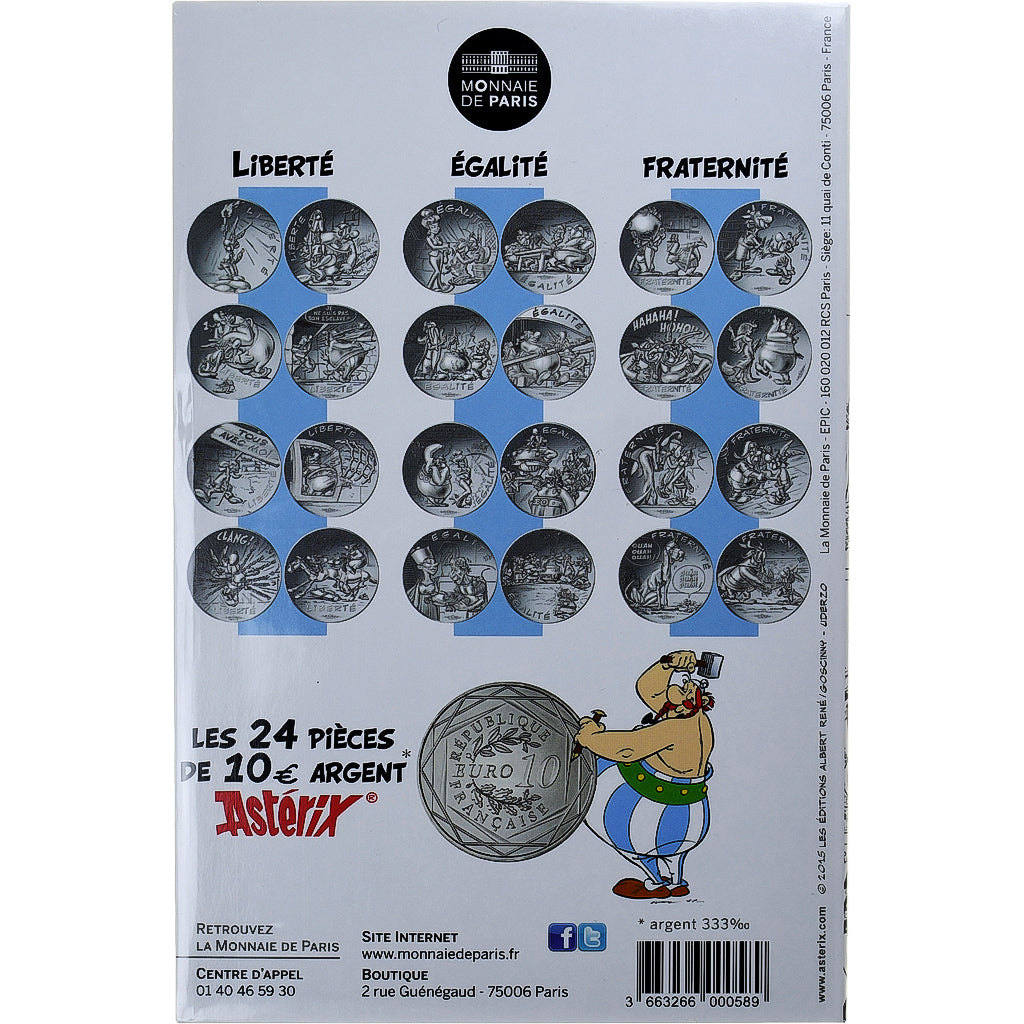 France, Monnaie de Paris, 10 Euro, Astérix Fraternité (La grande traversée)