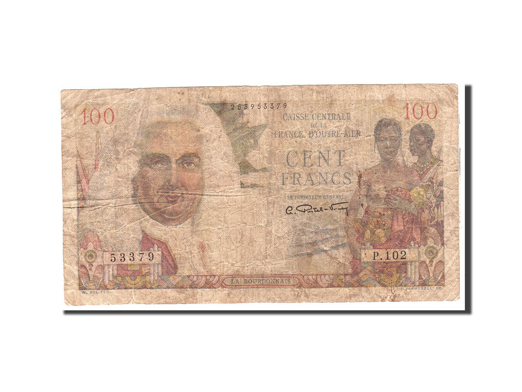 French Equatorial Africa, 100 Francs, 1947, KM:24, Undated, VG(8-10)