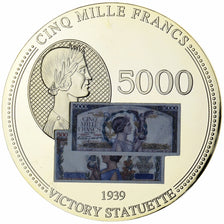 Frankreich, Medaille, Les Anciens Francs, billet de 5000 Francs Victoire, STGL
