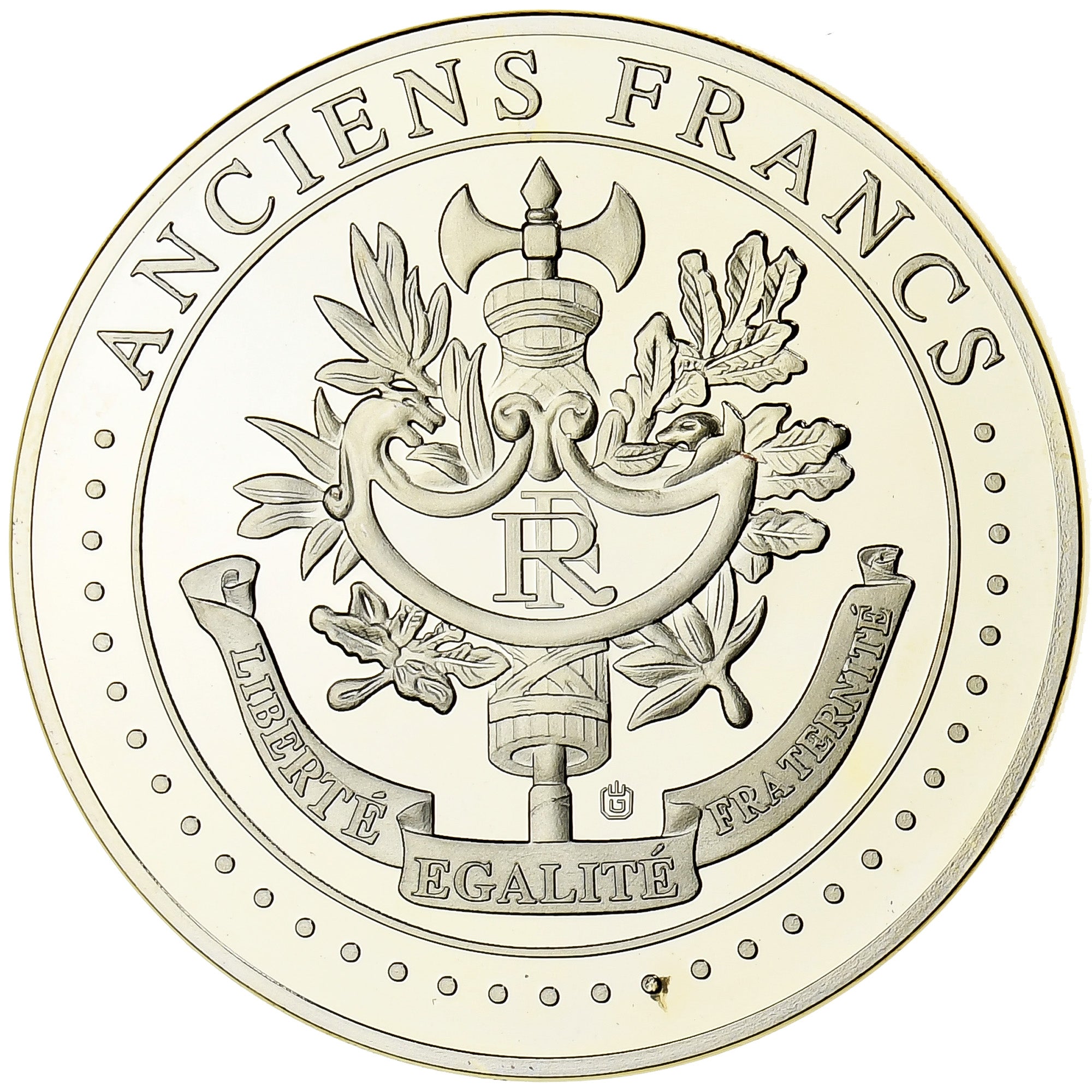 Frankreich, Medaille, Les Anciens Francs, billet de 5000 Francs Victoire, STGL