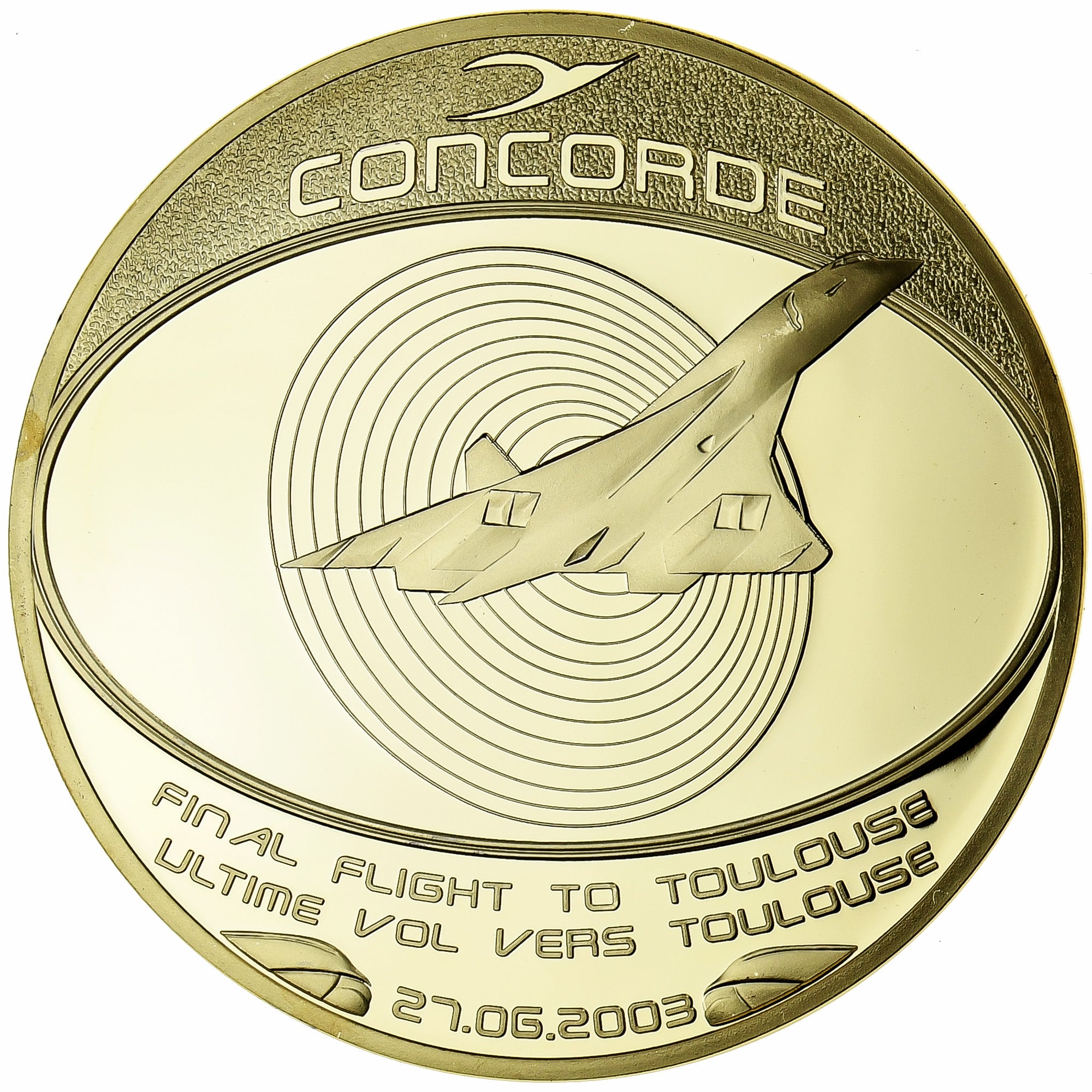 Francja, medal, Concorde, Ultime Vol vers Toulouse, Lotnictwo, 2003, MS(65-70)