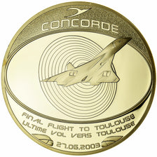 Francja, medal, Concorde, Ultime Vol vers Toulouse, Lotnictwo, 2003, MS(65-70)