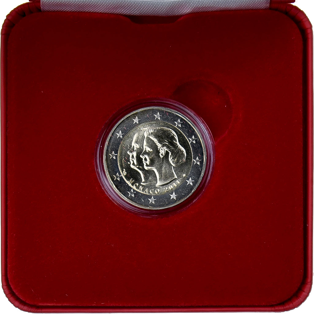Monaco, 2 Euro, Mariage Princier, 2011, Paris, BU, MS(65-70), Bi-Metallic