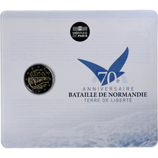 France, 2 Euro, D-day, 2014, Monnaie de Paris, BU, MS(65-70), Bi-Metallic