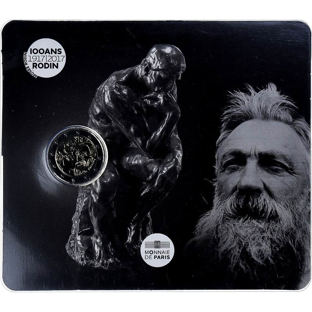 France, 2 Euro, le penseur de Rodin, 2017, Monnaie de Paris, BU, MS(65-70)