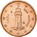 San Marino, Euro Cent, 2004, Rome, MS(63), Aço Cromado a Cobre, KM:440