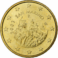 San Marino, 50 Euro Cent, 2003, Rome, MS(63), Brass, KM:445