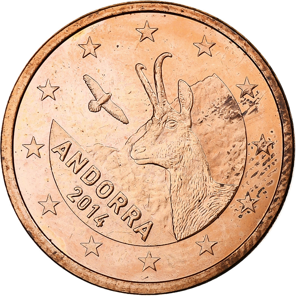 Andorra, 5 Euro Cent, 2014, PR+, Copper Plated Steel, KM:New
