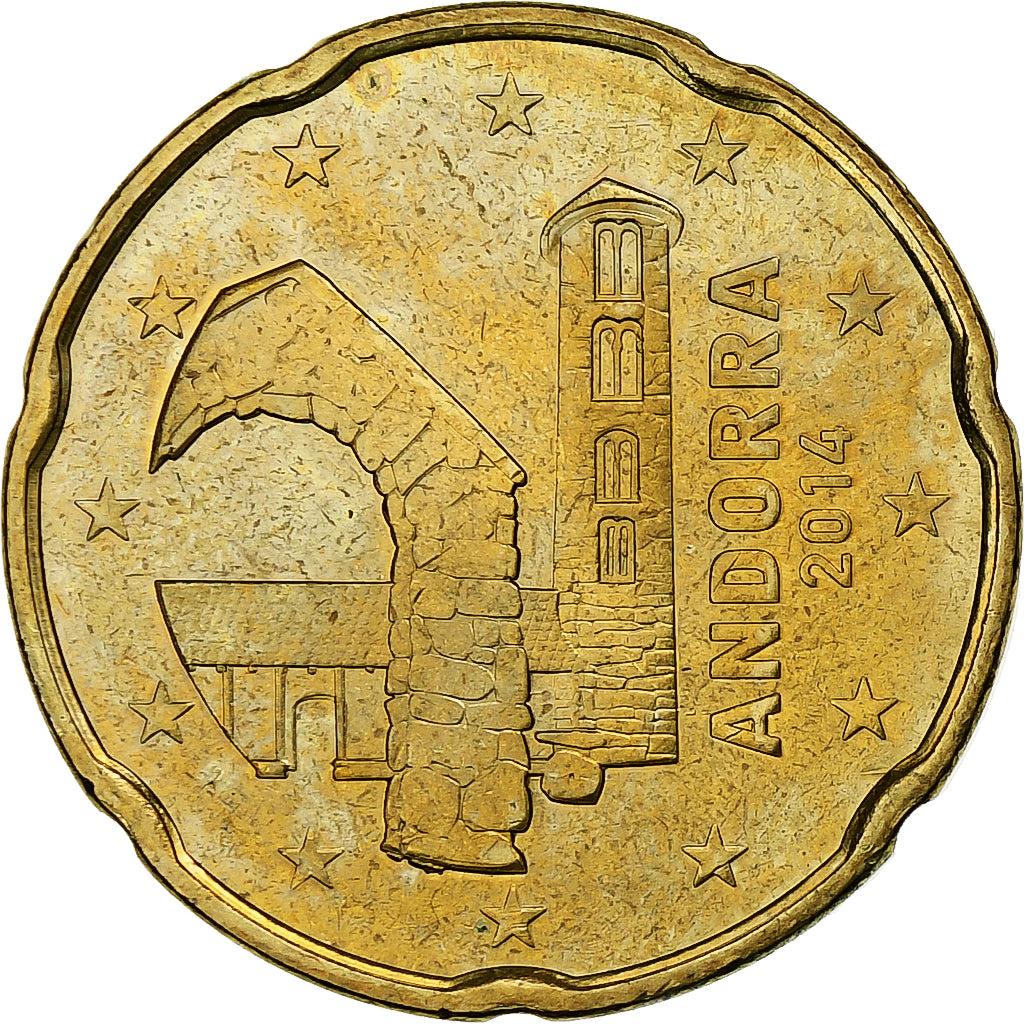 Andorra, 20 Euro Cent, 2014, UNC-, Tin, KM:New