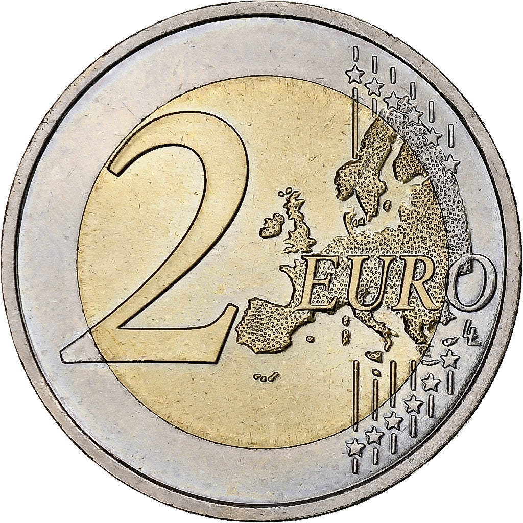 Francja, 2 Euro, Traité de Rome 50 ans, 2007, Paris, MS(60-62), Bimetaliczny