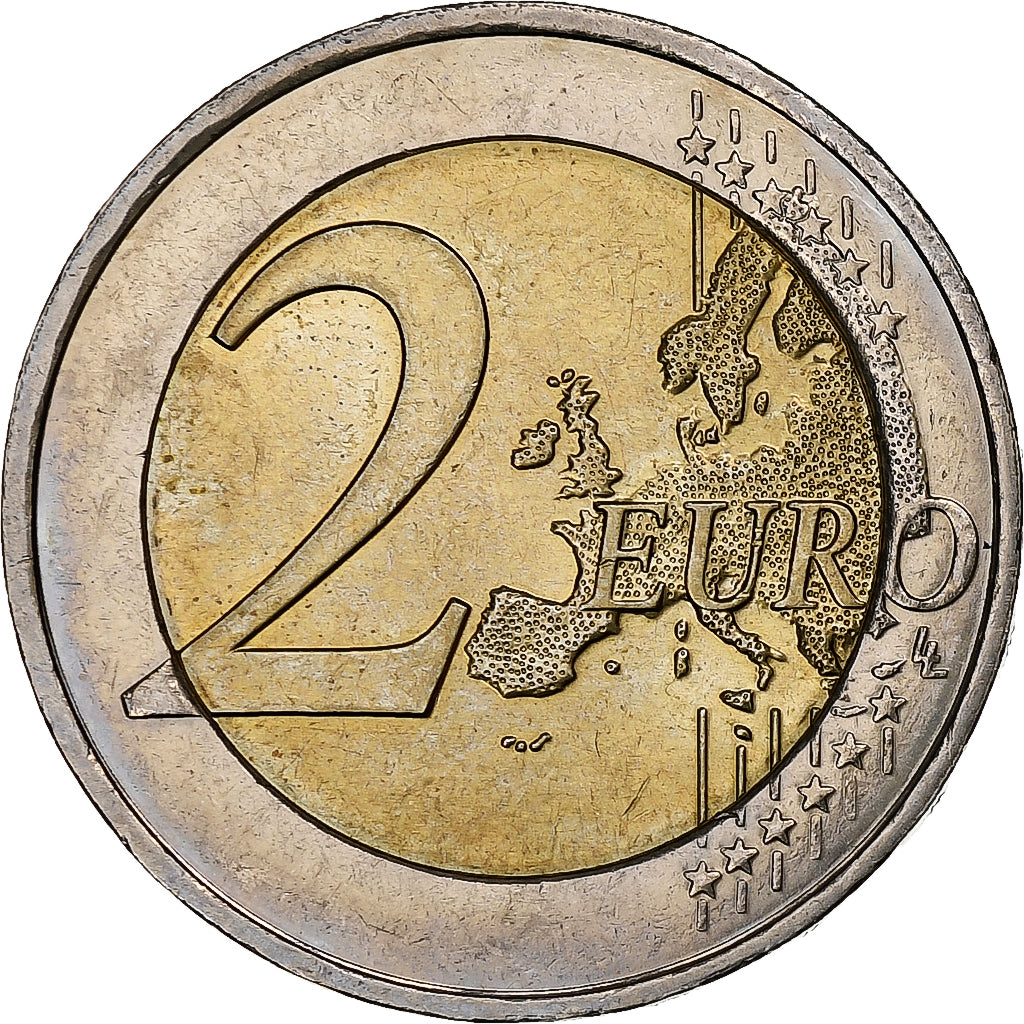 France, 2 Euro, European Union Presidency, 2008, Paris, AU(55-58), Bi-Metallic