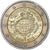 Francja, 2 Euro, 10 ans de l'Euro, 2012, Paris, MS(60-62), Bimetaliczny, KM:1846