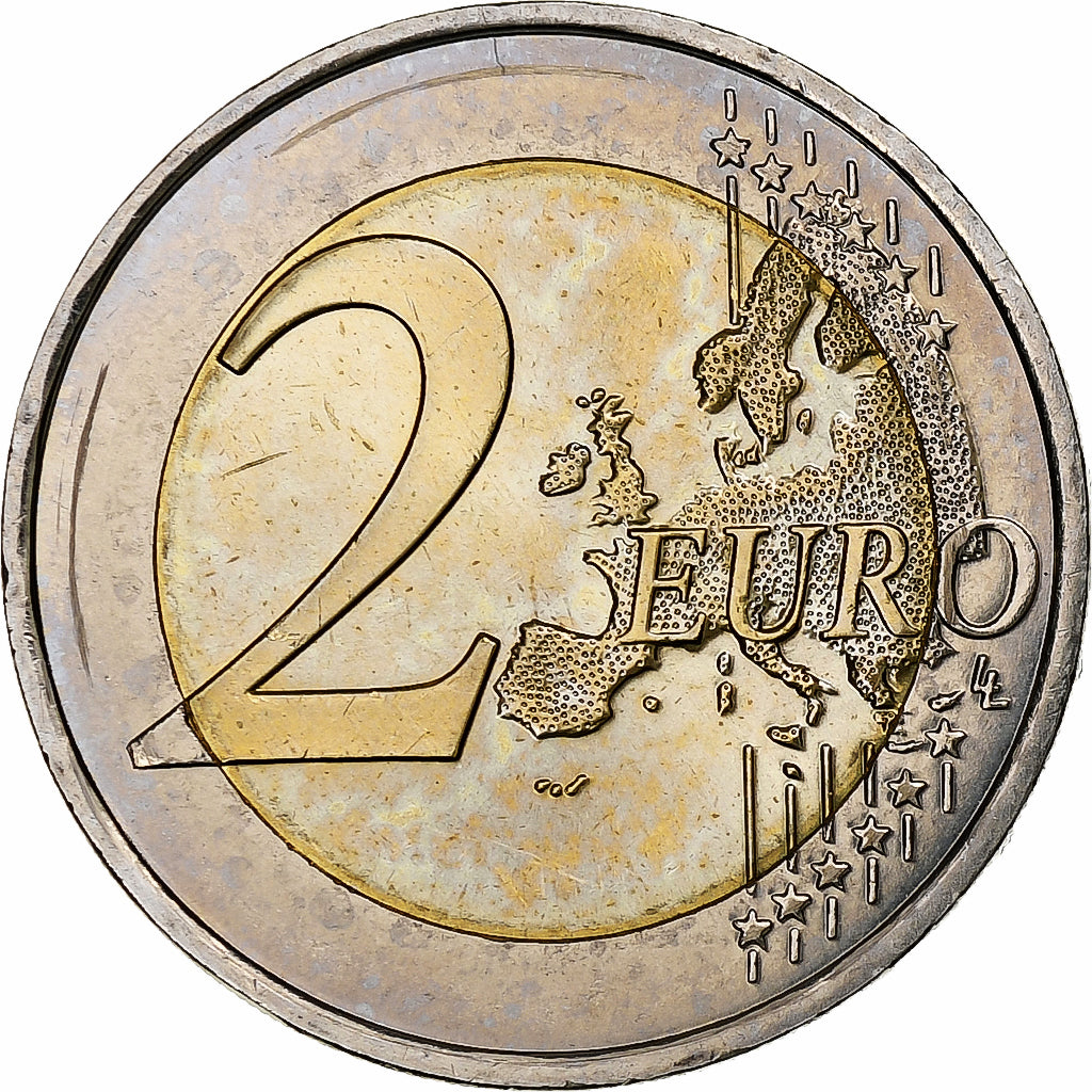 France, 2 Euro, Traité de l'Elysée, 2013, Paris, MS(63), Bi-Metallic