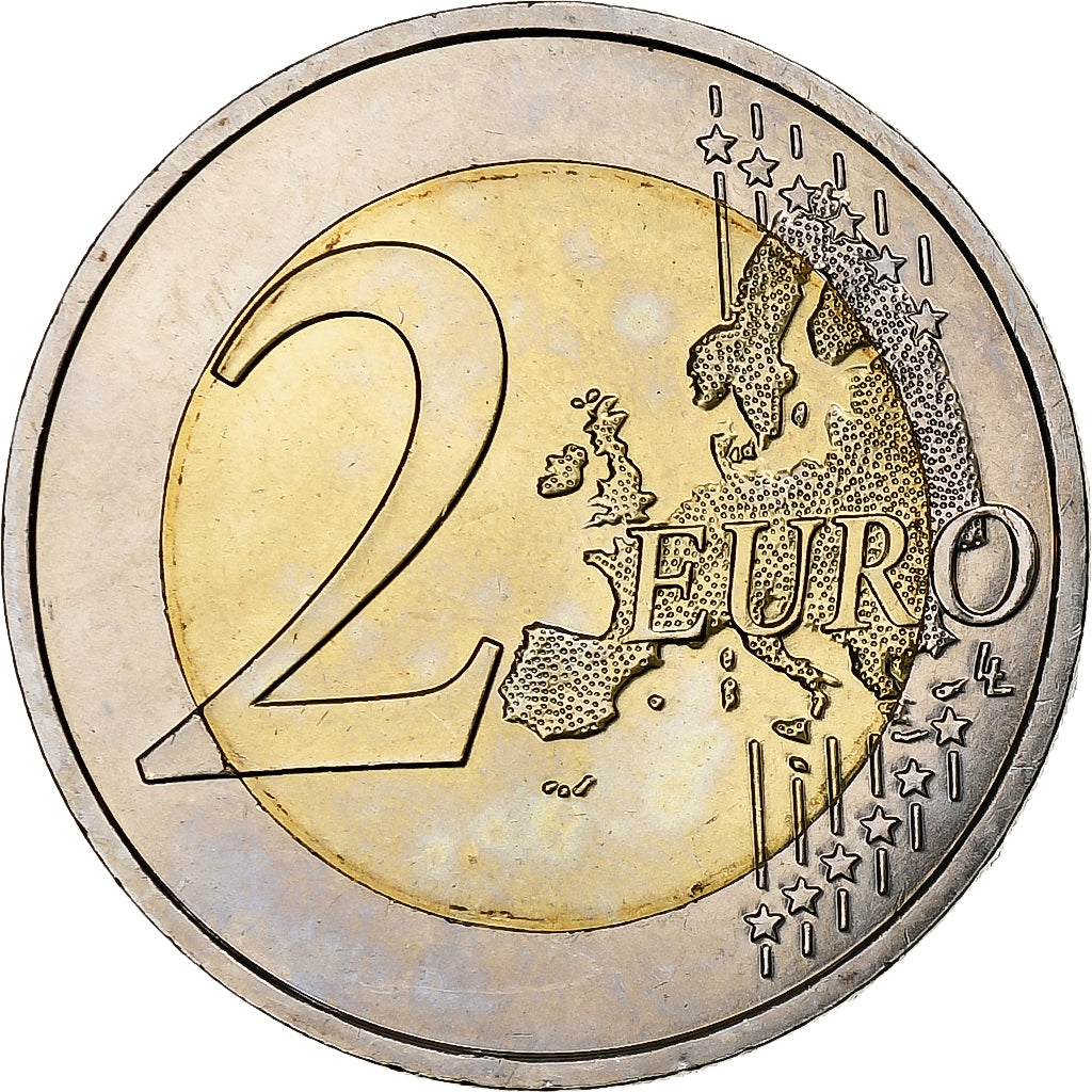 Francja, 2 Euro, 70 ans de Paix en Europe, 2015, Paris, MS(63), Bimetaliczny