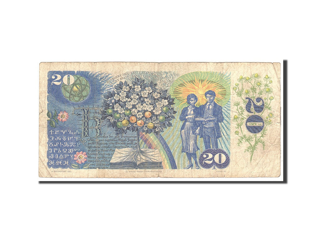 Banknote, Czechoslovakia, 20 Korun, 1988, Undated, KM:95, VG(8-10)