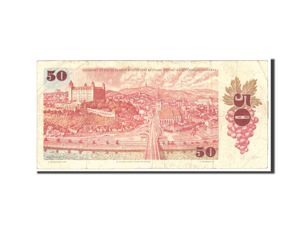 Banknote, Czechoslovakia, 50 Korun, 1987, Undated, KM:96a, VF(20-25)