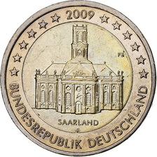 GERMANY - FEDERAL REPUBLIC, 2 Euro, Building in Saarland, 2009, Stuttgart