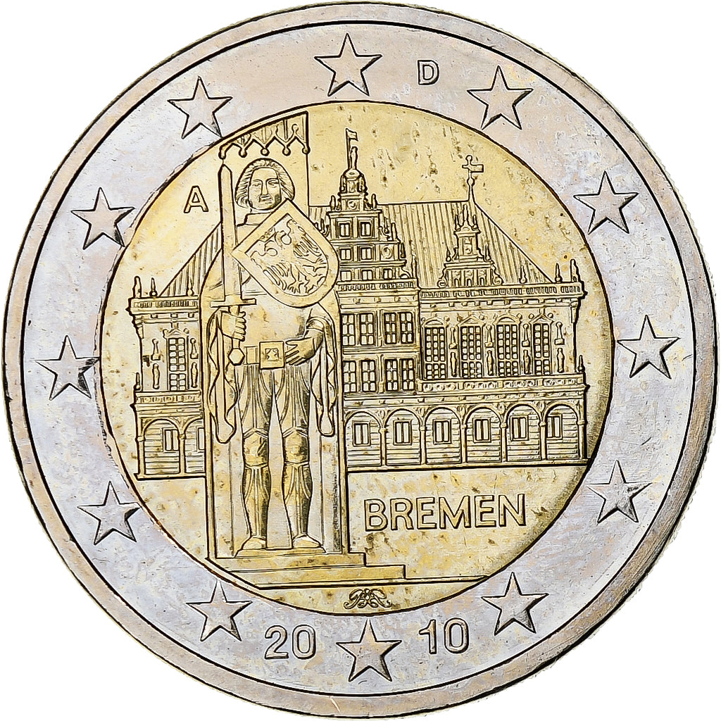 GERMANIA - REPUBBLICA FEDERALE, 2 Euro, Bremen, 2010, Berlin, SPL, Bi-metallico