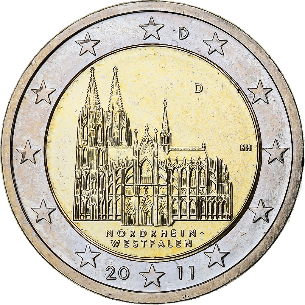 GERMANIA - REPUBBLICA FEDERALE, 2 Euro, NORDRHEIN - WESTFALEN, 2011, Munich