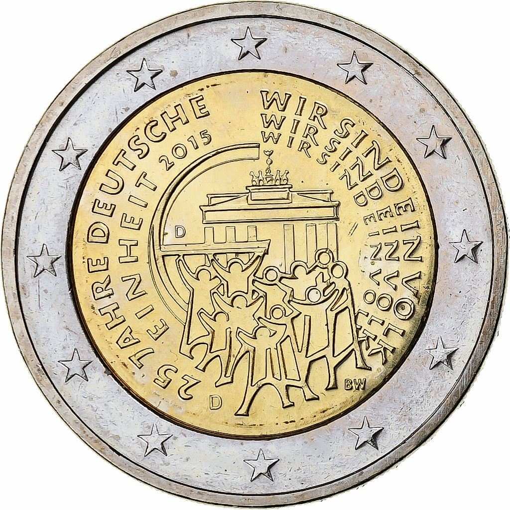 Germania, 2 Euro, 25 years, 2015, Munich, SPL, Bi-metallico, KM:New