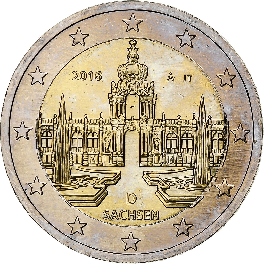 GERMANIA - REPUBBLICA FEDERALE, 2 Euro, Sachsen, 2016, Berlin, Bi-metallico