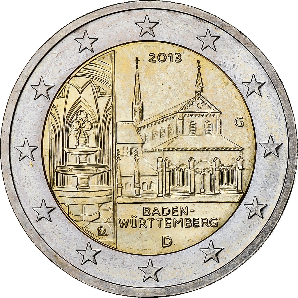 Bundesrepublik Deutschland, 2 Euro, 2013, Karlsruhe, Baden-Wurttemberg, UNZ