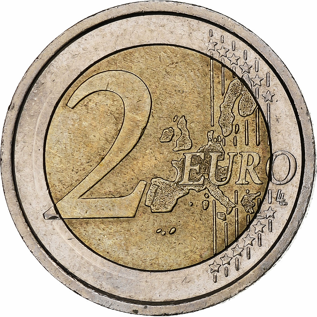 Itália, 2 Euro, World Food Program globe, 2004, Rome, AU(50-53), Bimetálico