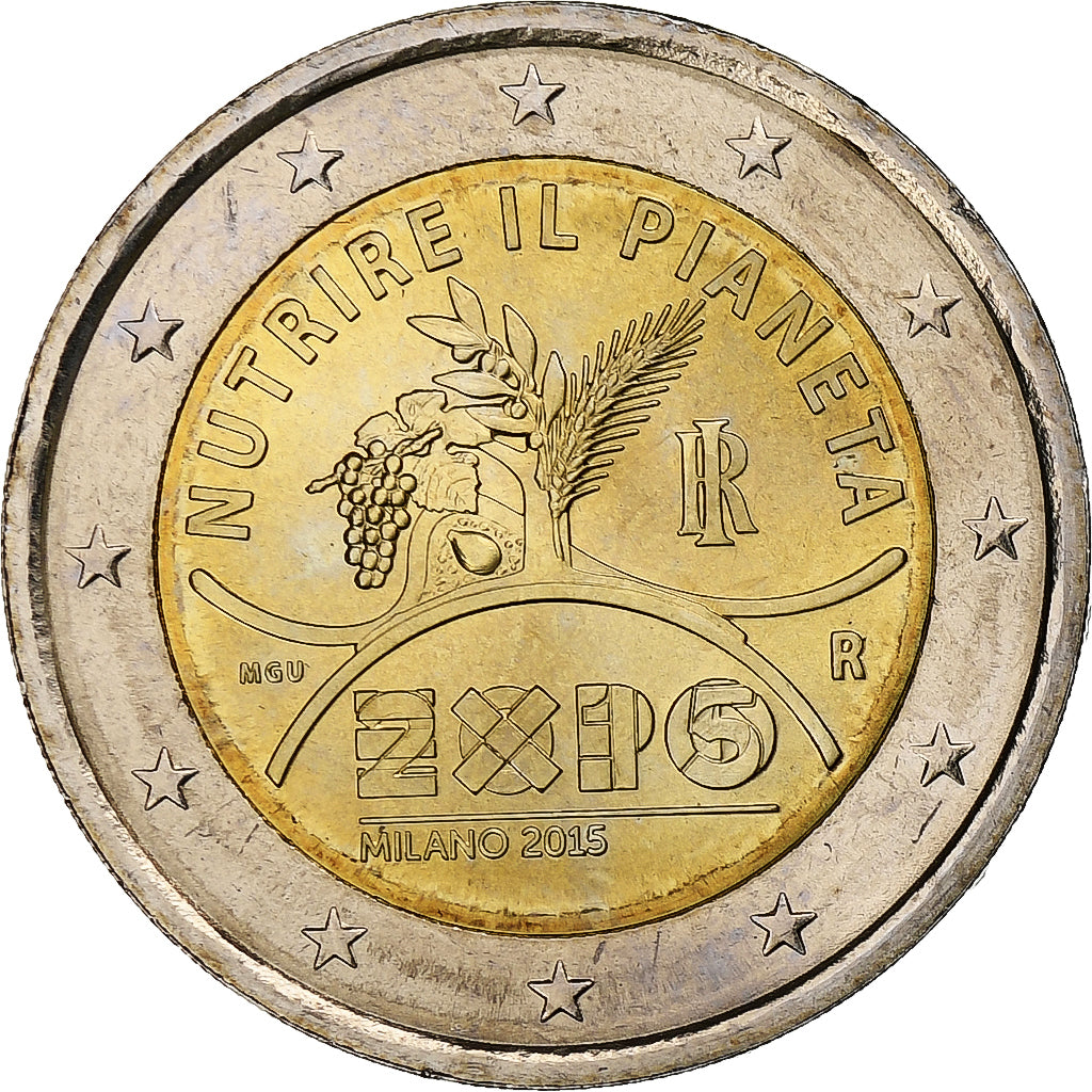 Italy, 2 Euro, EXPO MILANO 2015, 2015, MS(63), Bi-Metallic, KM:New