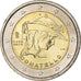 Włochy, 2 Euro, Donatello, 2016, MS(63), Bimetaliczny, KM:New
