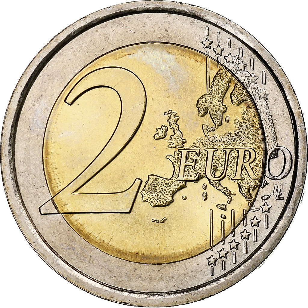 Włochy, 2 Euro, Donatello, 2016, MS(63), Bimetaliczny, KM:New