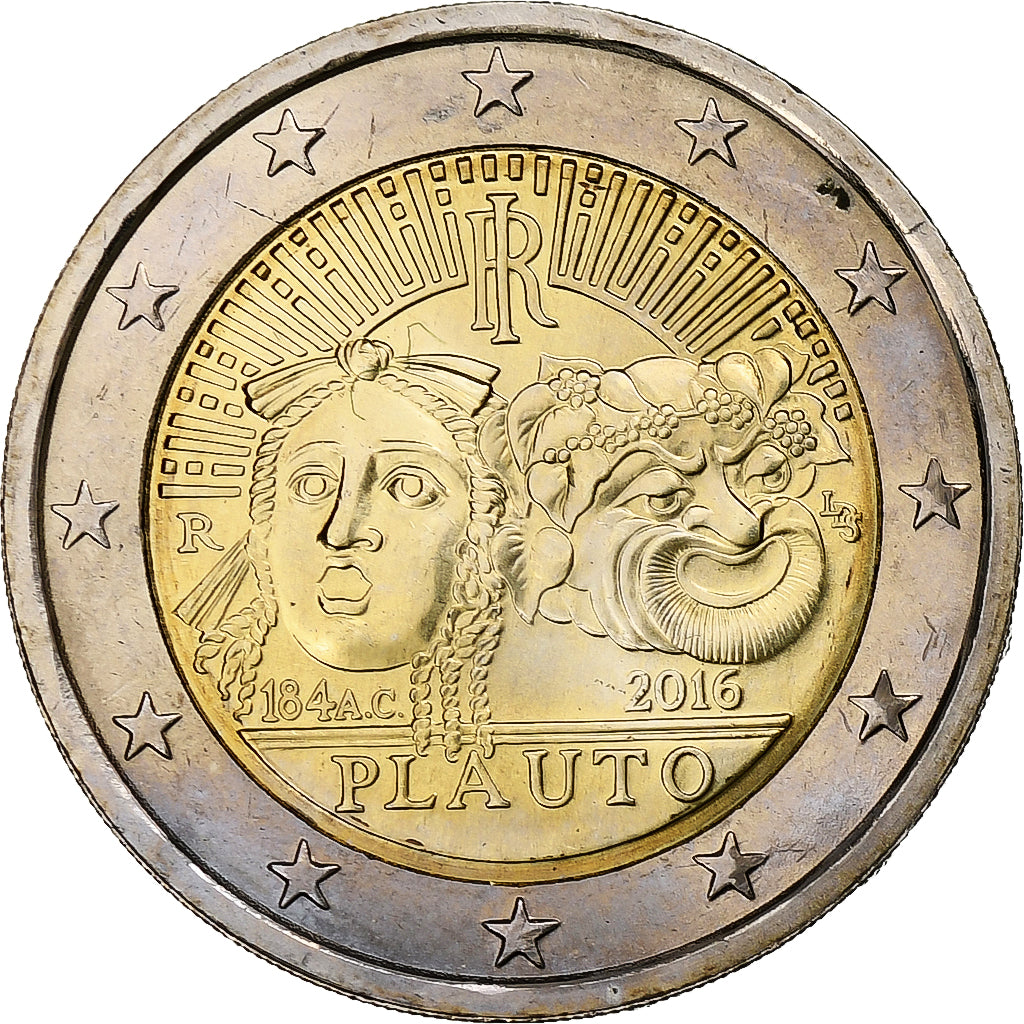 Italien, 2 Euro, Plauto, 2016, UNZ, Bi-Metallic, KM:New