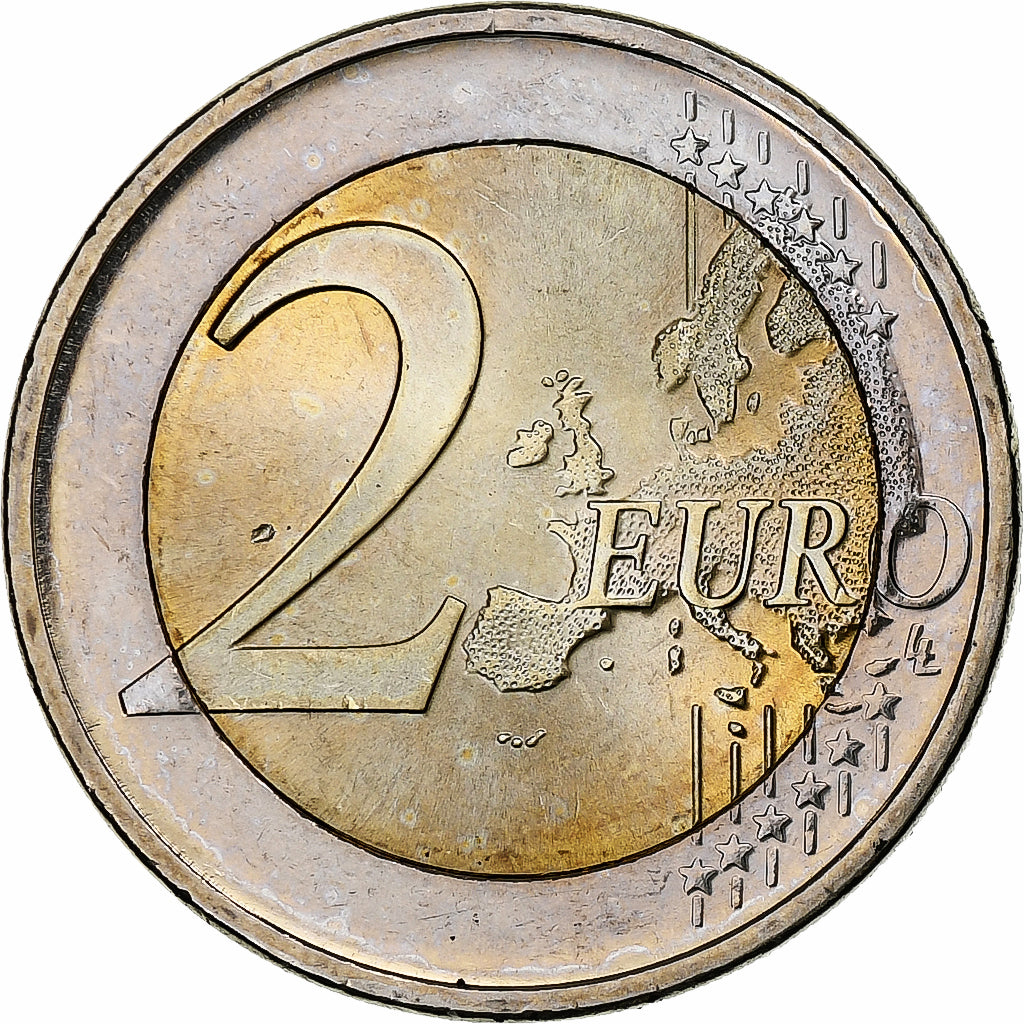 Greece, 2 Euro, Traité de Rome 50 ans, 2007, Athens, MS(63), Bi-Metallic