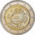 Grécia, 2 Euro, 10 ans de l'Euro, 2012, Athens, MS(60-62), Bimetálico, KM:245